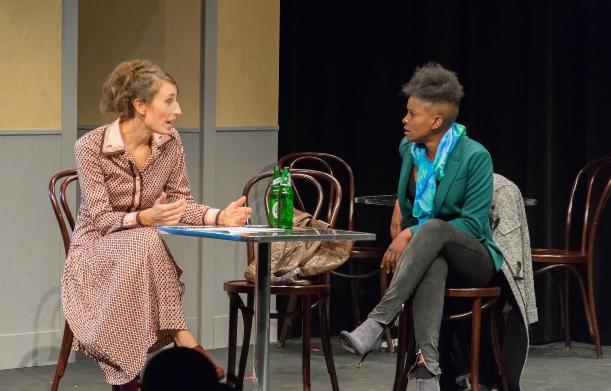 Two women in civic dialogue from An Enemy of the People.