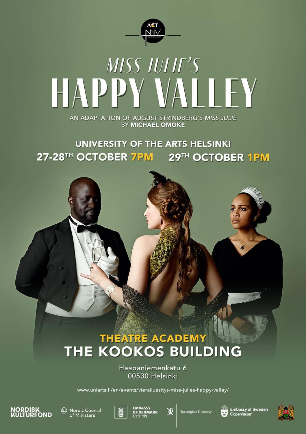 Miss Julie’s Happy Valley poster for the Helsinki edition.