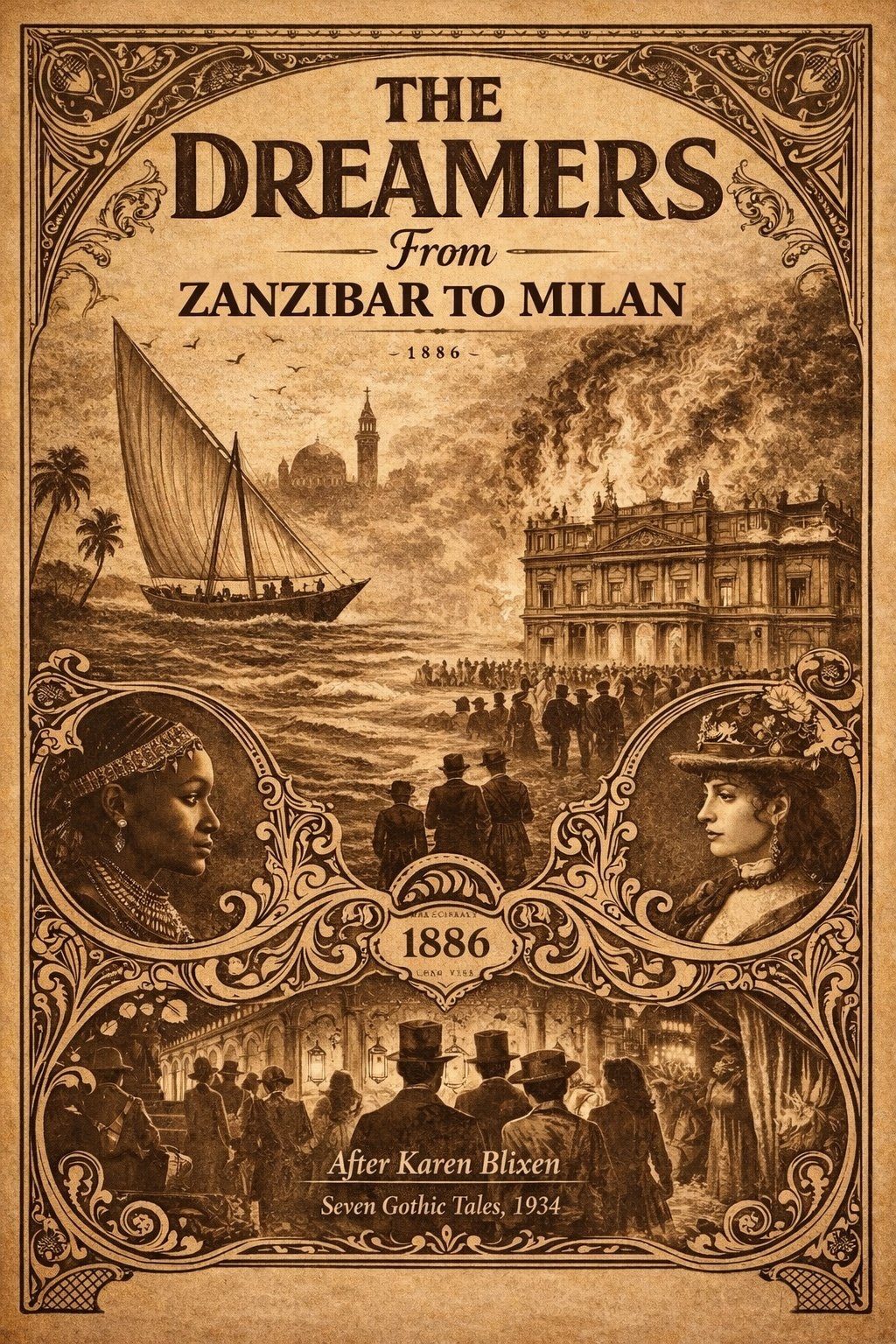 Poster for The Dreamers — From Zanzibar to Milan, part of Seven Gothic Tales — The Global Project.
